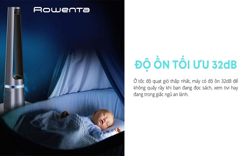 Quạt không cánh kèm lọc không khí Rowenta QU5030 - Hàng chính hãng