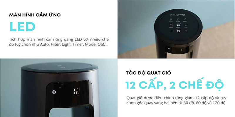 Quạt không cánh kèm lọc không khí Rowenta QU5030 - Hàng chính hãng