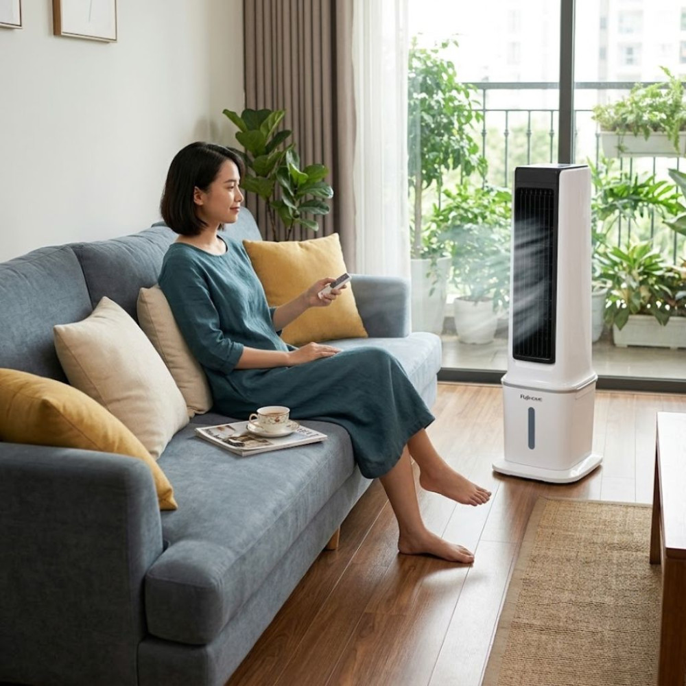 Quạt làm mát không khí hơi nước Fujihome AC-17N - Hàng chính hãng