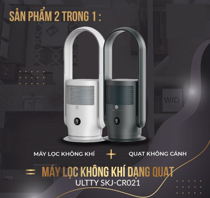 Quạt lọc không khí không cánh Ultty SKJ-CR021 - Hàng chính hãng