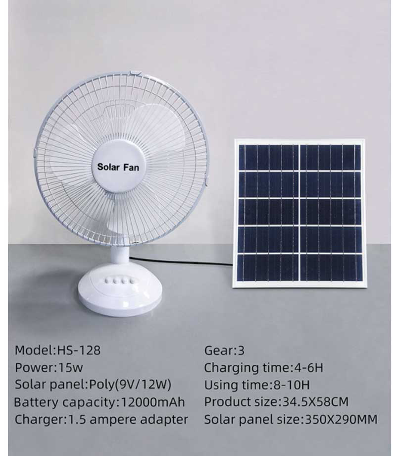 Quạt năng lượng mặt trời Solar Fan QHS-128 - Hàng chính hãng