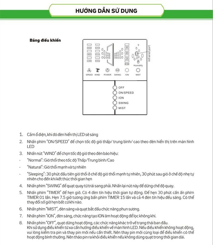 Quạt phun sương Kangaroo KG550 - Hàng chính hãng