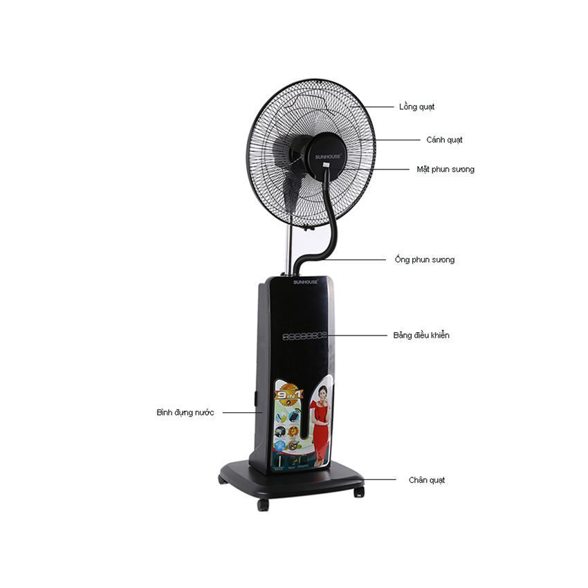 Quạt phun sương Sunhouse SHD7824 - Hàng chính hãng