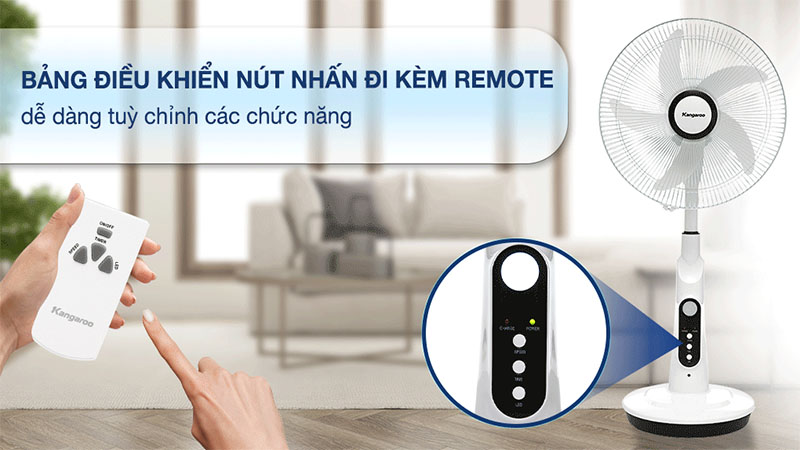 Quạt sạc điện Kangaroo KG738 - Hàng chính hãng