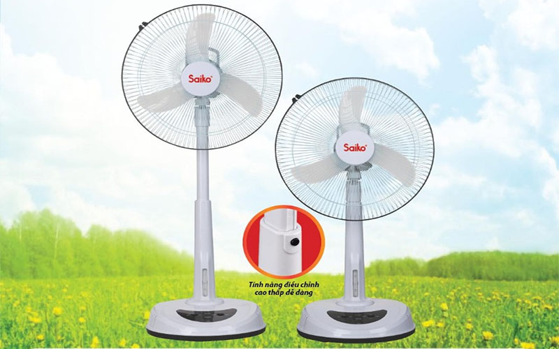 Quạt sạc tích điện Saiko CR-931 - Hàng chính hãng