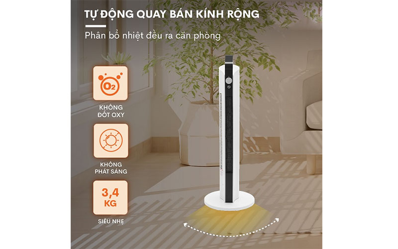 Quạt sưởi gốm Ceramic để sàn FujiHome FH2000M - Hàng chính hãng
