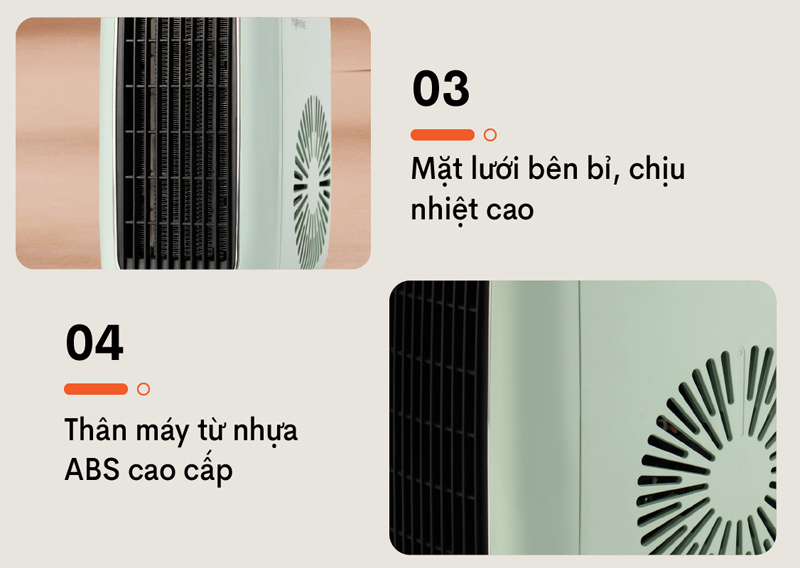 Quạt sưởi gốm mini Fujihome FH1200 - Hàng chính hãng