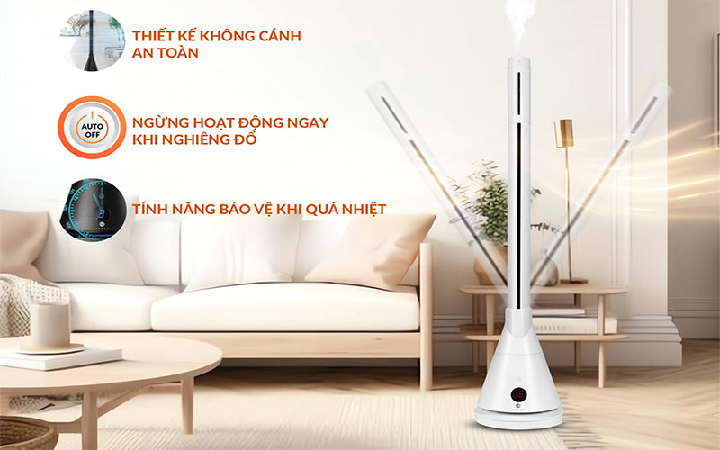 Quạt tháp sưởi 2 chiều bù ẩm U ULTTY CR018HM - Hàng chính hãng