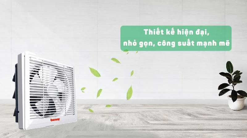 Quạt thông gió gắn tường Benny BVF20W - Hàng chính hãng
