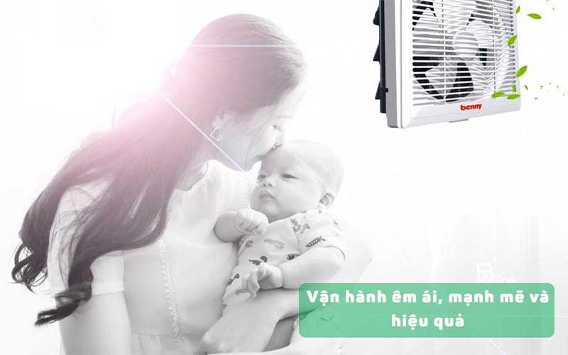 Quạt thông gió gắn tường Benny BVF20W - Hàng chính hãng