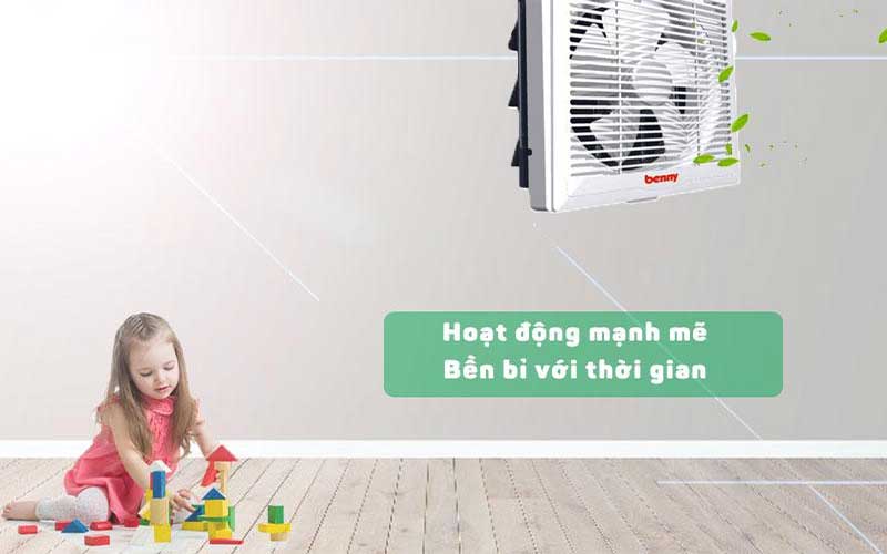 Quạt thông gió gắn tường Benny BVF20W - Hàng chính hãng