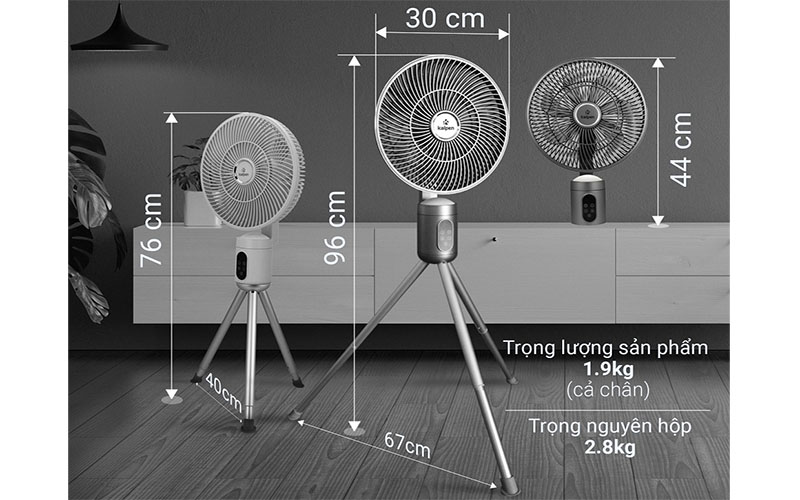 Quạt tích điện tuần hoàn không khí Kalpen CFK-999 - Hàng chính hãng