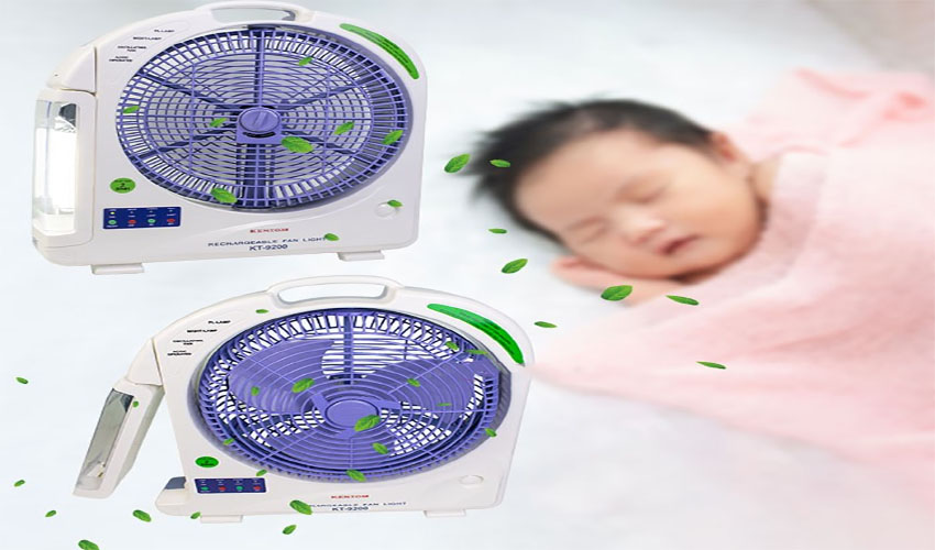 Quạt tích điện 2 bình Kentom KT-9200 - Hàng chính hãng