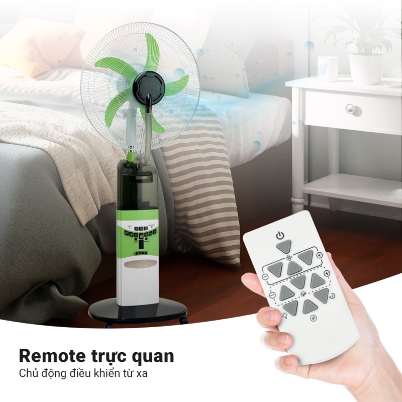 Quạt sạc tích điện hơi nước Honjianda HJD-918PS - Hàng chính hãng