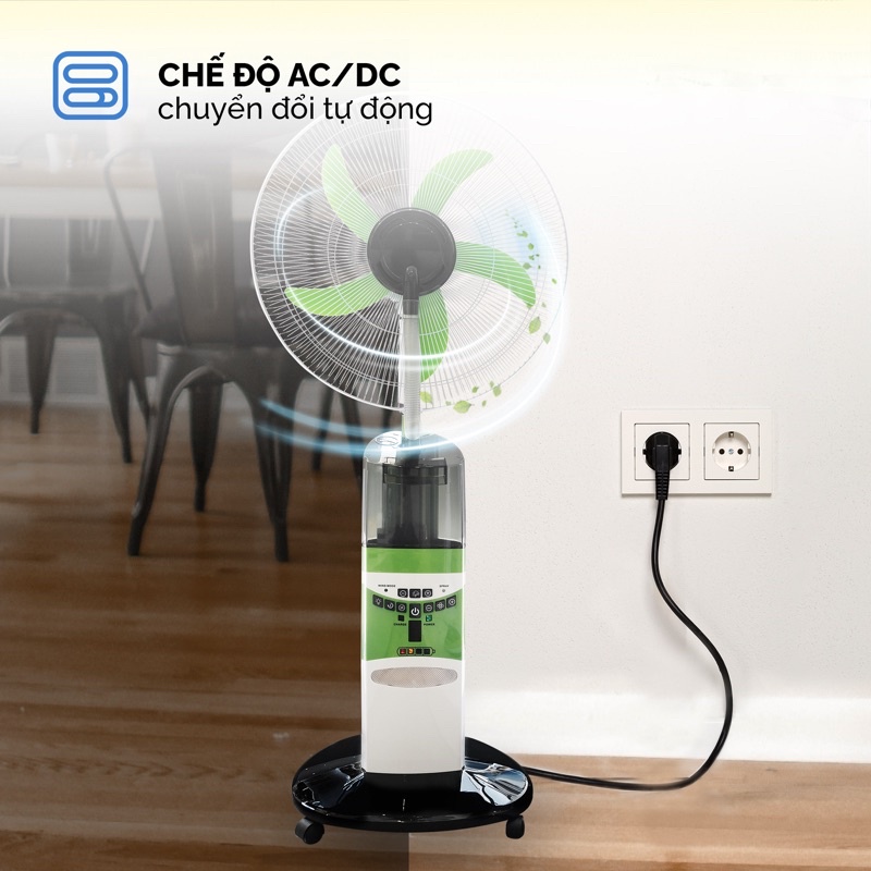 Quạt sạc tích điện hơi nước Honjianda HJD-918PS - Hàng chính hãng