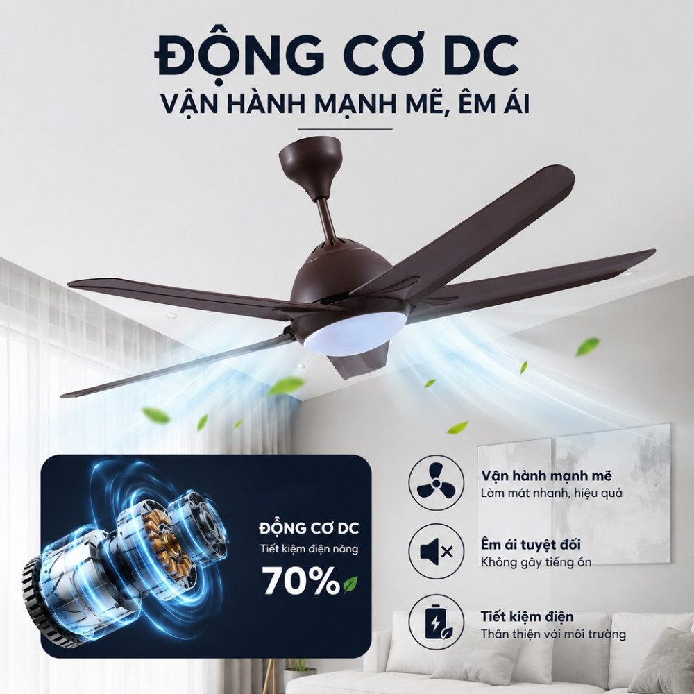 Quạt trần trang trí Alpha OPERA-5 - Hàng chính hãng