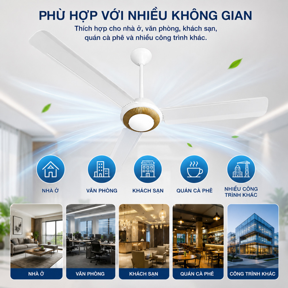Quạt trần trang trí Alpha RF-3 - Hàng chính hãng