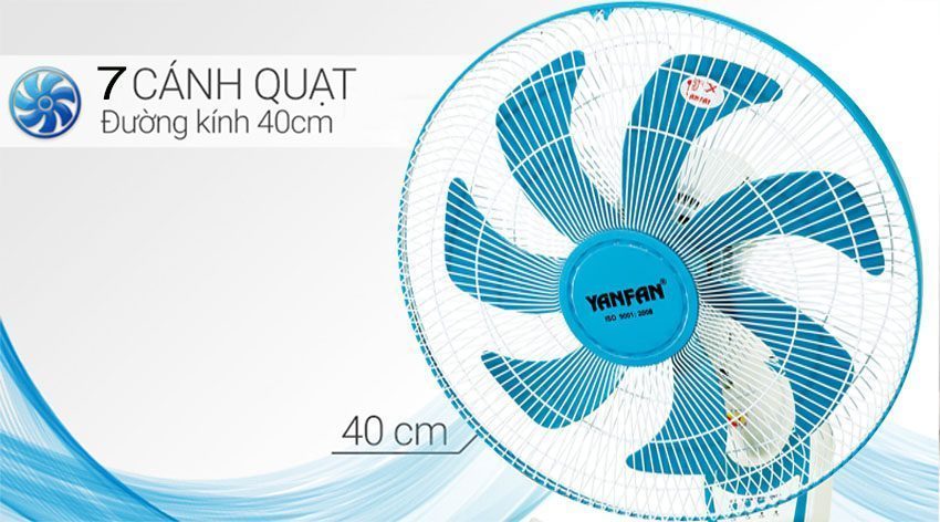 Quạt treo tường YanFan TR1788 có Remote - Hàng chính hãng