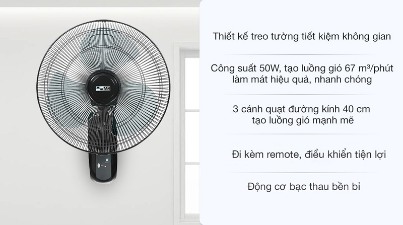 Quạt treo AC AWF01A163 Gray - Hàng chính hãng