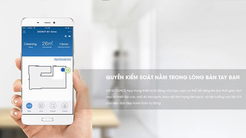 Robot hút bụi lau nhà Ecovacs DE53 - Hàng chính hãng