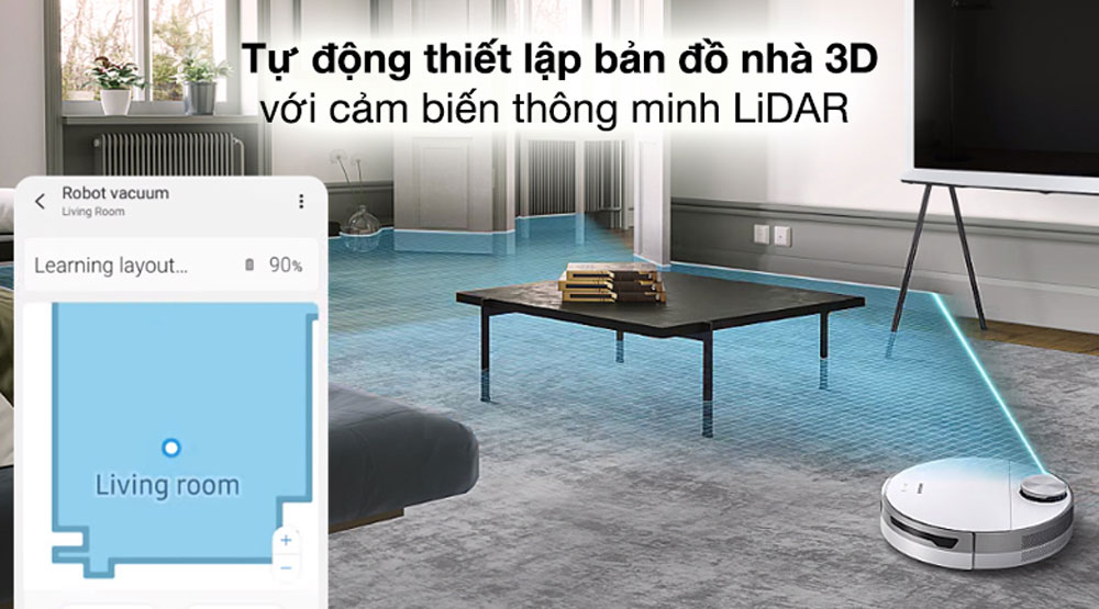 Robot hút bụi Samsung Jet Bot+ VR30T85513W  - Hàng chính hãng