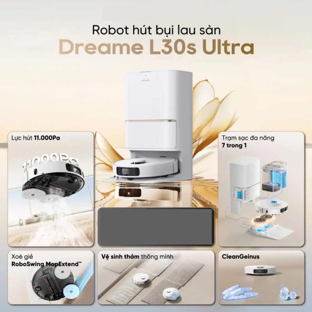 Robot hút bụi lau nhà Dreame L30S Ultra  - Hàng chính hãng