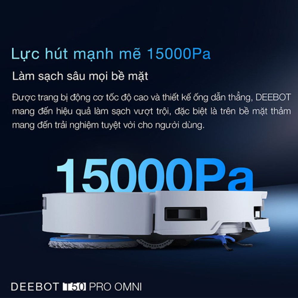 Robot hút bụi lau nhà Ecovacs Deebot T50 PRO OMNI - Hàng chính hãng