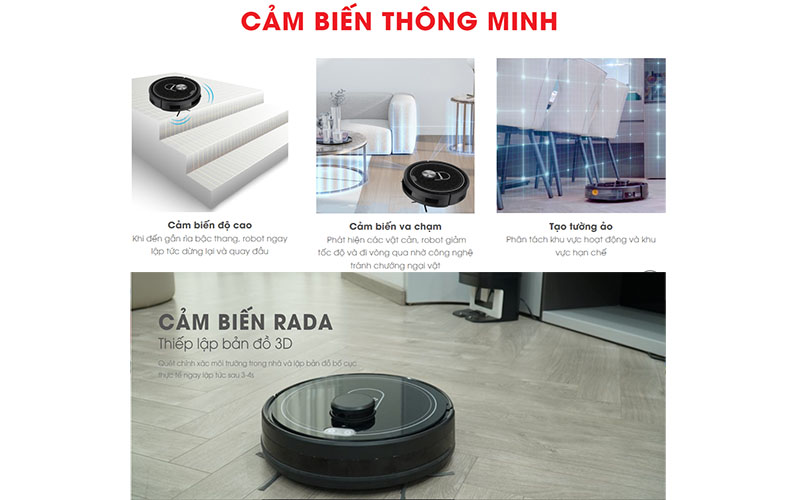 Robot hút bụi lau nhà Rapido Hecquyn Extra - Hàng chính hãng