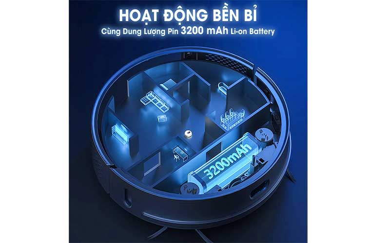 Robot hút bụi lau nhà thông minh Kalite KVC2171 - Hàng chính hãng