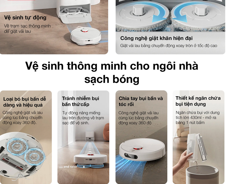 Robot hút bụi lau nhà Xiaomi Vacuum X20 US - Hàng chính hãng