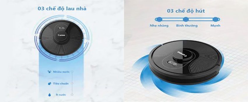 Robot hút bụi và lau nhà Rapido RR8 - Hàng chính hãng