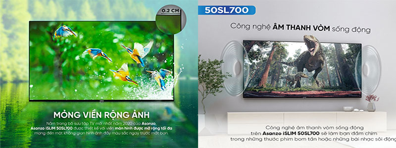 Smart Tivi Asanzo 4K 50 inch 50SL700 - Hàng chính hãng