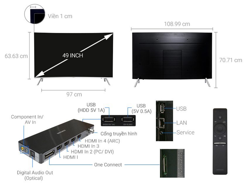 Smart Tivi Cong Samsung UA49MU8000 - Hàng chính hãng