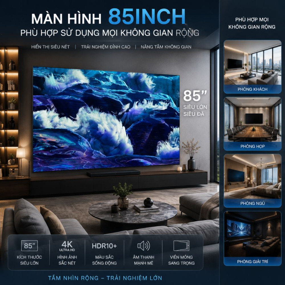 Smart Tivi Neo QLED Samsung AI 8K 85 inch QA85QN950F - Hàng chính hãng