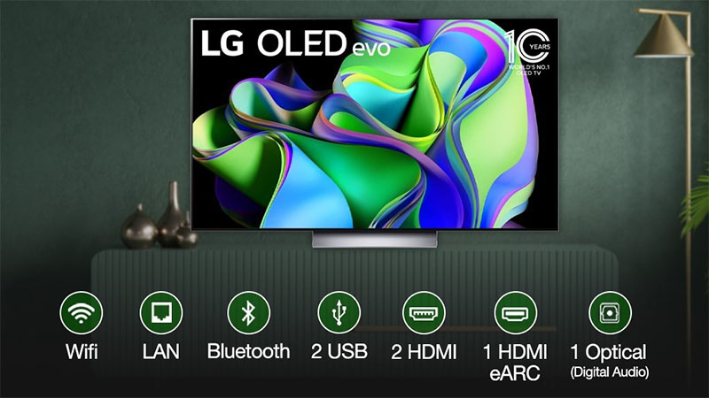 Smart Tivi OLED LG 4K 77 inch OLED77C3PSA - Hàng chính hãng
