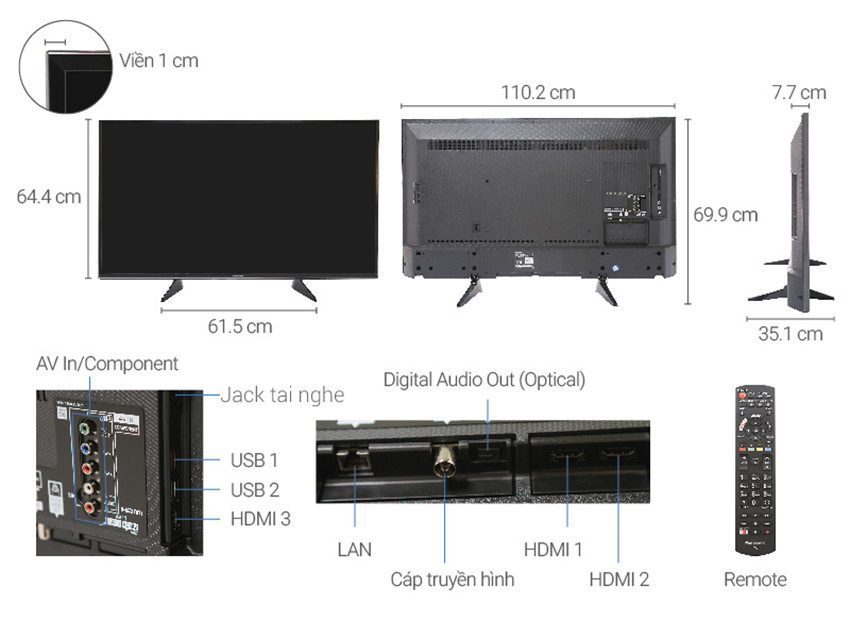 Smart Tivi Panasonic TH-49EX600V - Hàng chính hãng