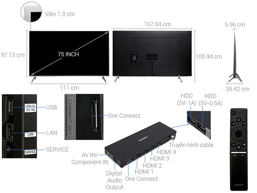 Smart Tivi QLED Samsung UA75MU7000 - Hàng chính hãng