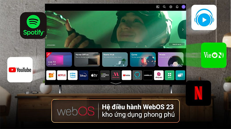 Smart Tivi QNED LG 4K 55 inch 55QNED75SRA  - Hàng chính hãng