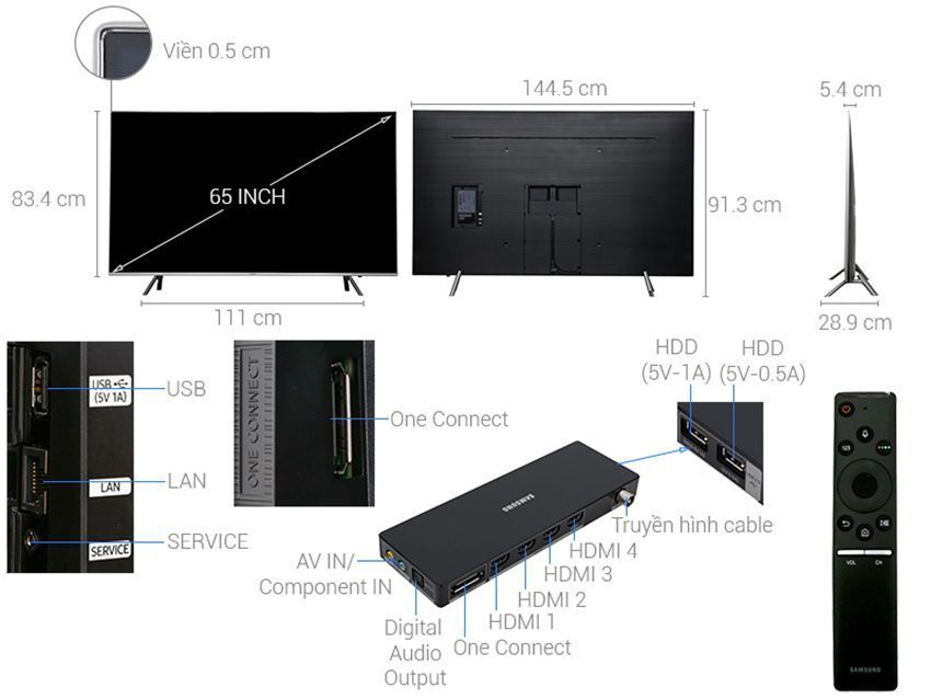 Smart Tivi Samsung UA65MU7000 - Hàng chính hãng