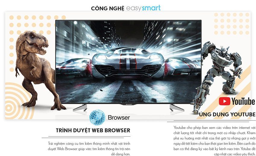 Smart Tivi Sharp LC-50UA6500X - Hàng chính hãng