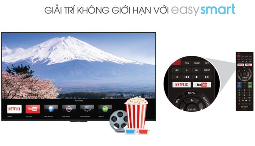 Smart Tivi Sharp LC-60UA6500X - Hàng chính hãng