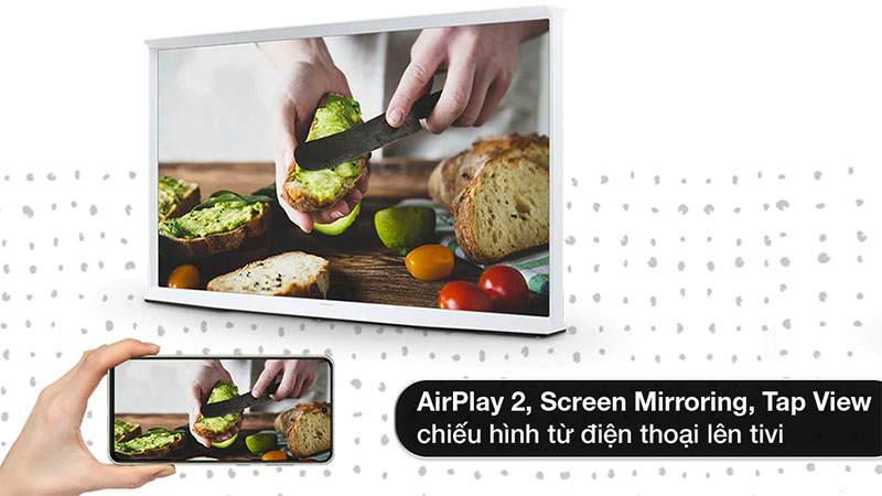 Smart Tivi kiểu chữ I có chân The Serif QLED Samsung 4K 55 inch QA55LS01BA - Hàng chính hãng