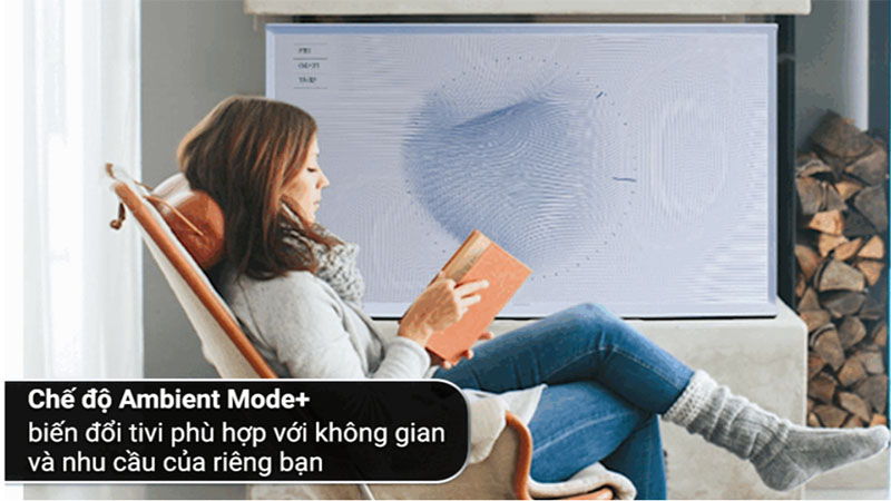 Smart Tivi kiểu chữ I có chân The Serif QLED Samsung 4K 55 inch QA55LS01BB - Hàng chính hãng