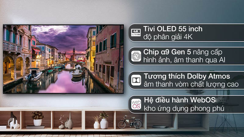 Smart Tivi Oled LG 55 inch 4K 55G2PSA - Hàng chính hãng