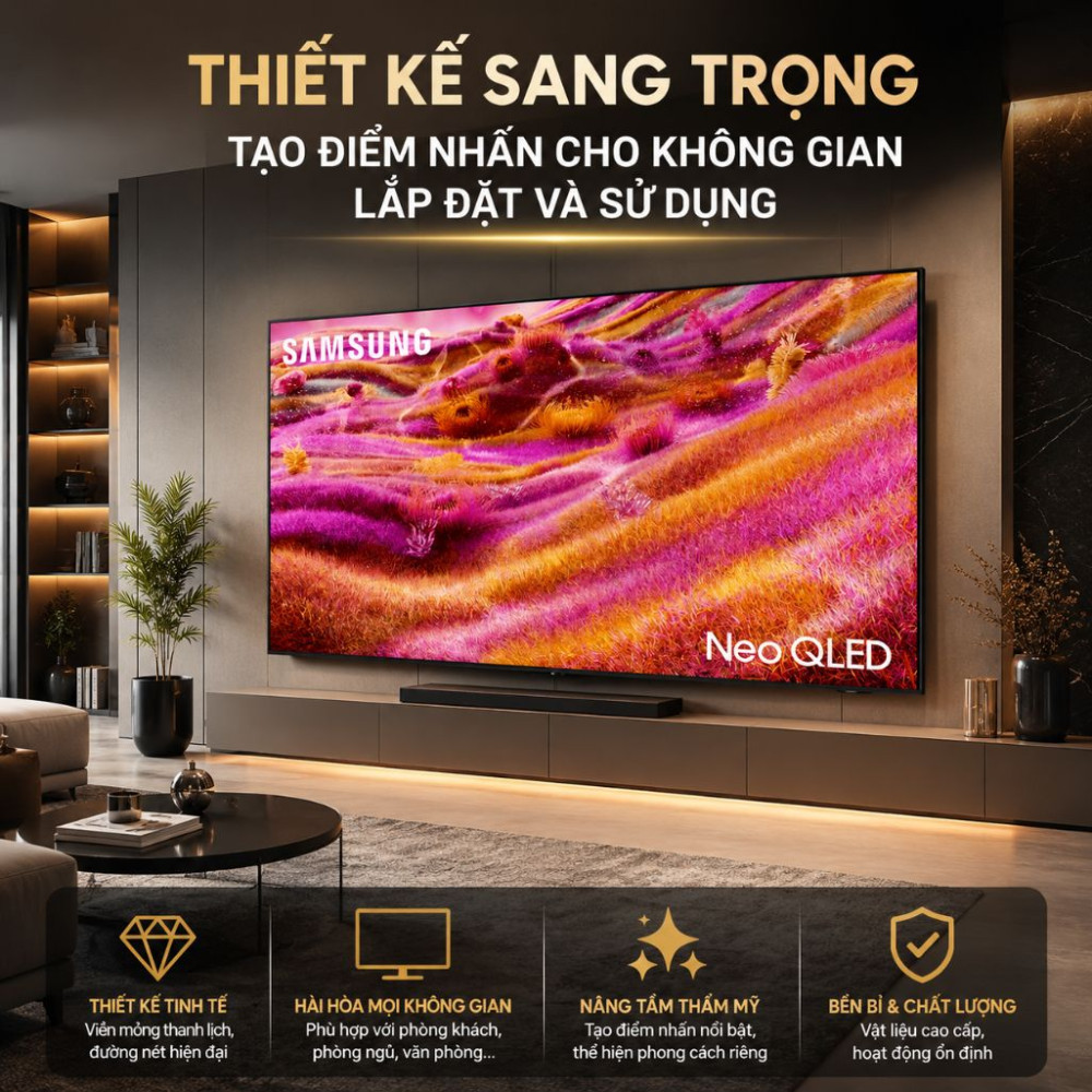 Smart Tivi Neo QLED Samsung AI 4K 98 inch QA98QN90F - Hàng chính hãng