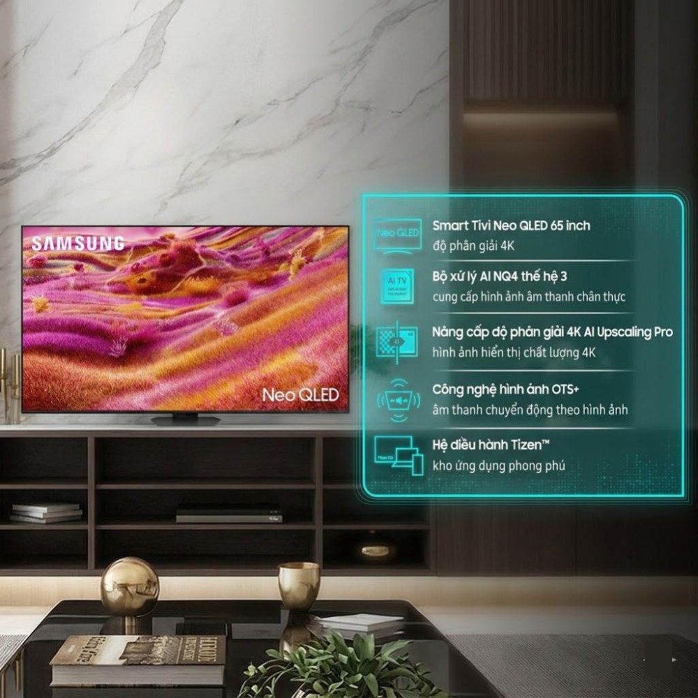 Smart Tivi Neo QLED Samsung AI 4K 65 inch QA65QN90F - Hàng chính hãng