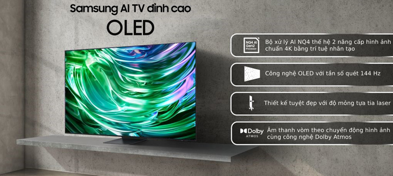 Smart tivi Samsung Oled 4K 65 inch QA65S90DA - Hàng chính hãng