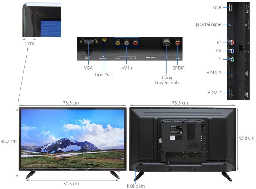 Smart Tivi Panasonic TH-32D300V - Hàng chính hãng