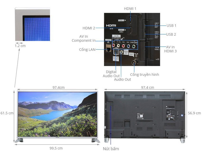 Smart Tivi Panasonic TH-43DS600V - Hàng chính hãng