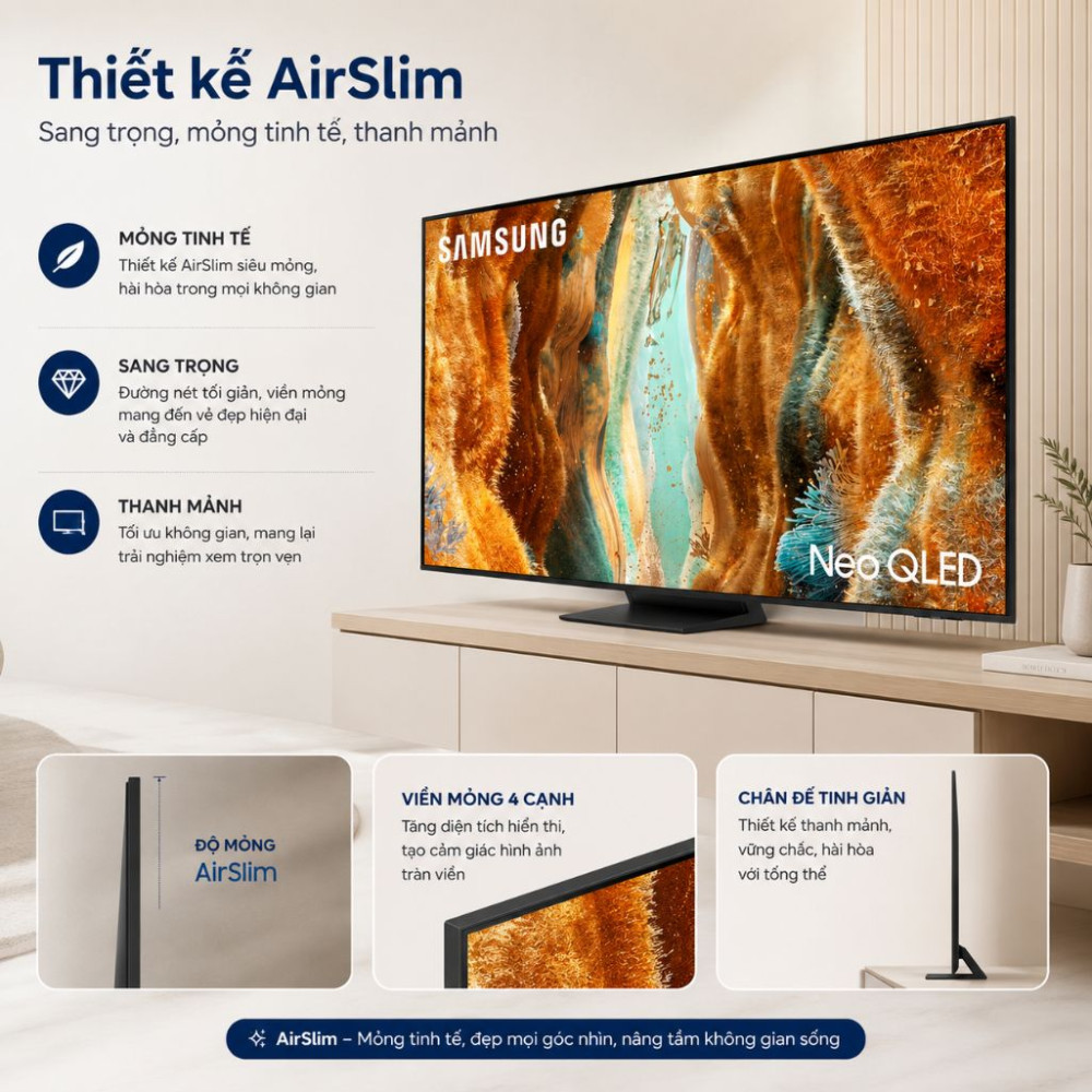 Smart Tivi Samsung Neo QLED 4K 85 inch QA85QN70F - Hàng chính hãng